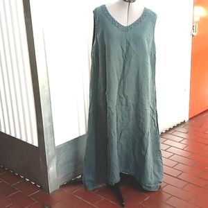 Flax linen maxi dress sz L